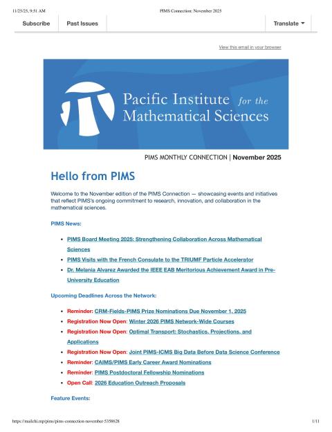 PIMS Connection November 2025